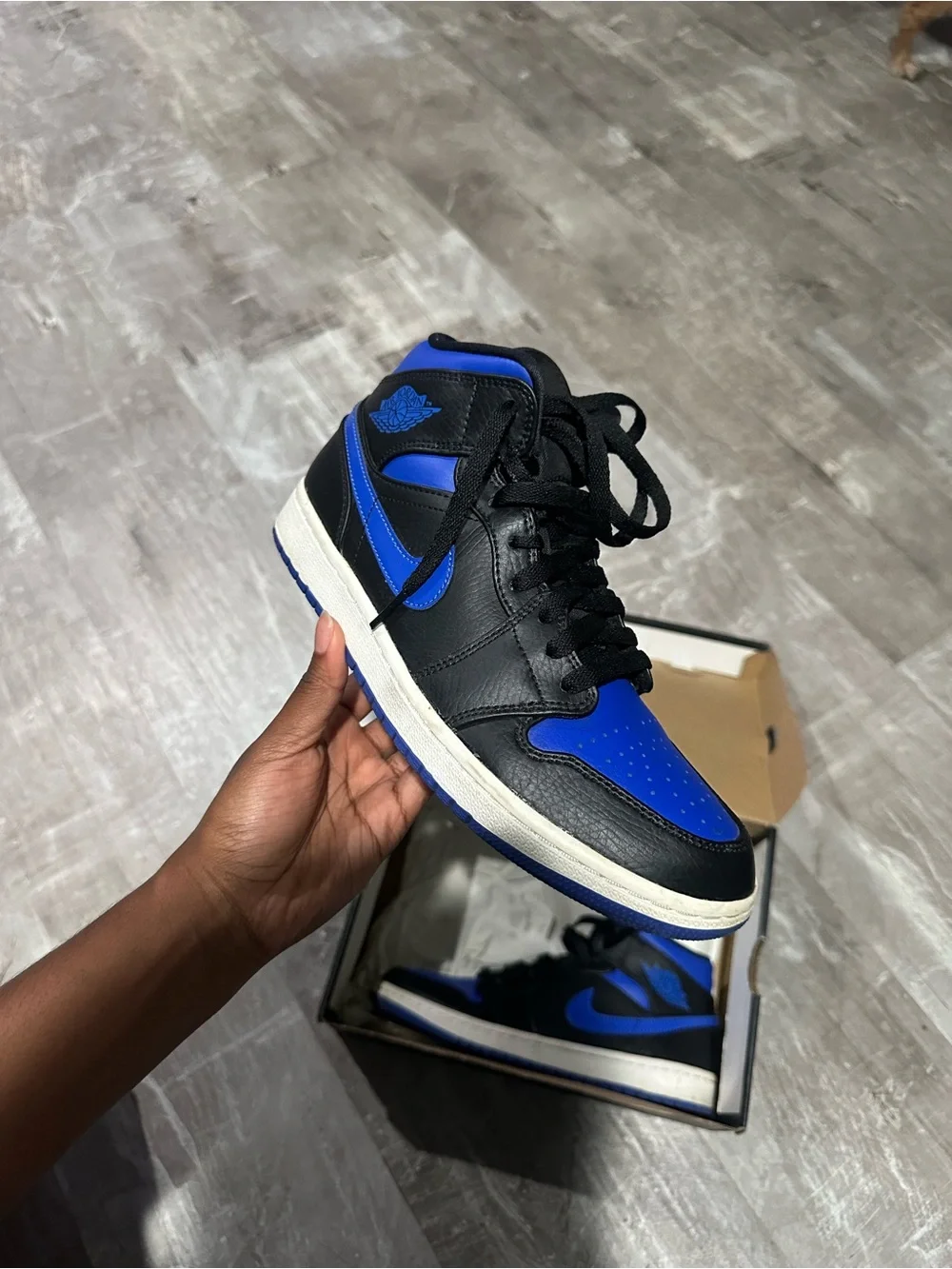 Nike Air Jordan 1 Mid - Black/Royal Blue